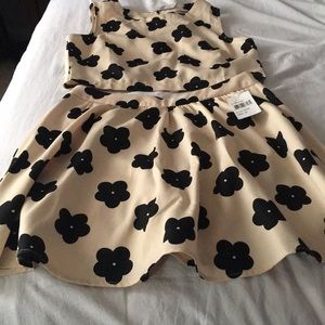 LUSH 2 piece crop and skirt floral set